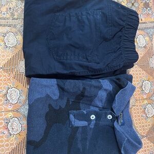 Polo tshirt with cat & jack pant boys size 7